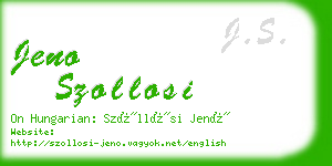 jeno szollosi business card